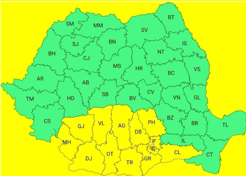 CANICULĂ ȘI DISCONFORT TERMIC în tot județul Dâmbovița, 28 iulie, ora 10:00 - 29 iulie, ora 21:00, se vor înregistra temperaturi