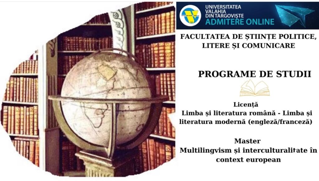 Facultatea de Științe Politice, Litere și Comunicare a Universității „Valahia” din Târgoviște oferă programe variate de licență și master Facultatea de Științe Politice, Litere și Comunicare a Universității „Valahia” din Târgoviște oferă programe variate de licență și master.