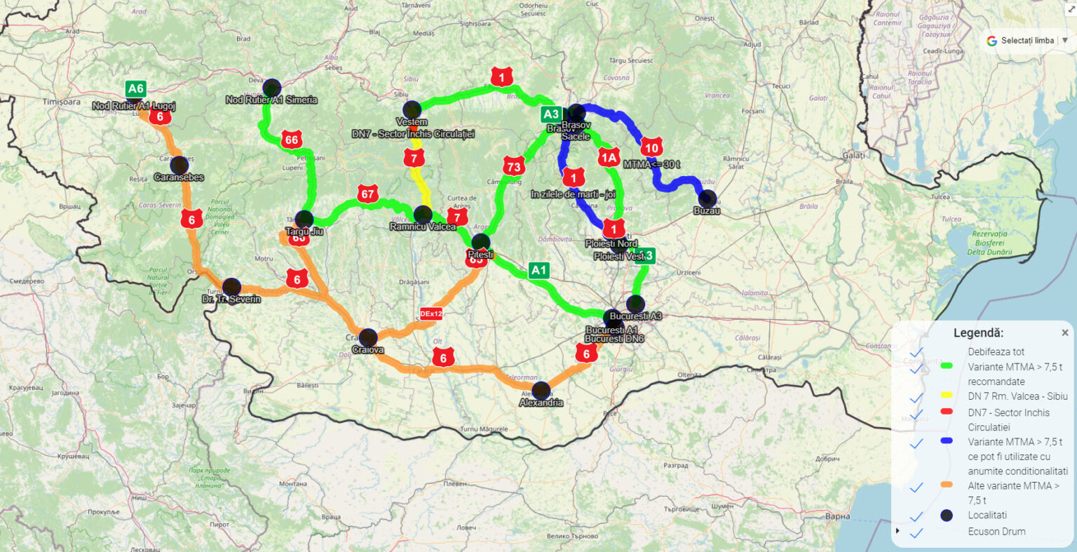 RUTE ALTERNATIVE PENTRU VALEA OLTULUI (DN 7 PITEȘTI-SIBIU)