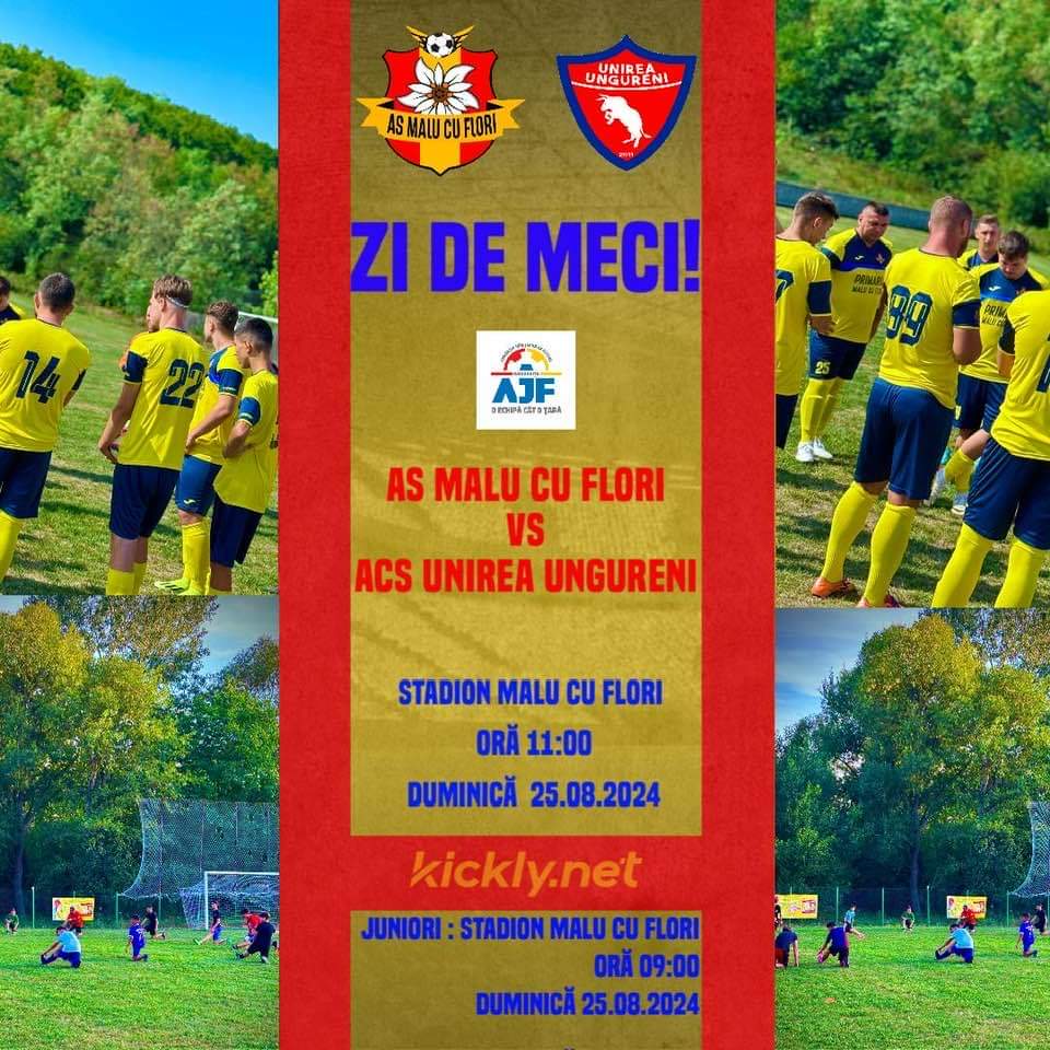 AS Malu cu Flori se pregătește să dea startul campionatului județean Liga 5, Seria Nord, 25 august 2024, printr-un meci dificil împotriva echipei Unirea Ungureni.