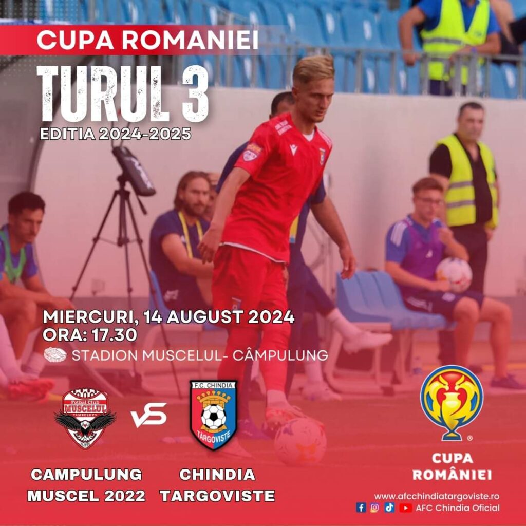 Chindia Târgoviște întâlnește pe Câmpulung-Muscel 2022 în Cupa României, azi la 17:30, un meci important.