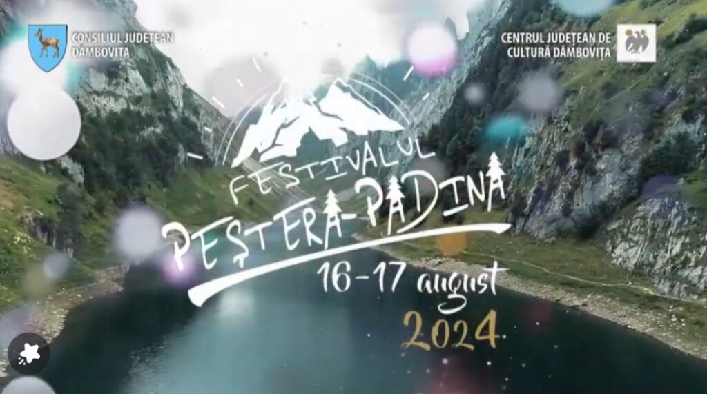 Dacă iubiți natura și muzica, CJ Dâmbovița vă așteptă în zilele de 16 și 17 august la Festivalul Peștera-Padina. VIDEO Dacă iubiți natura și muzica și dacă nu știți unde să vă ascundeți de căldura din oraș, vă așteptăm în zilele de 16 și 17 august la Festivalul Peștera-Padina