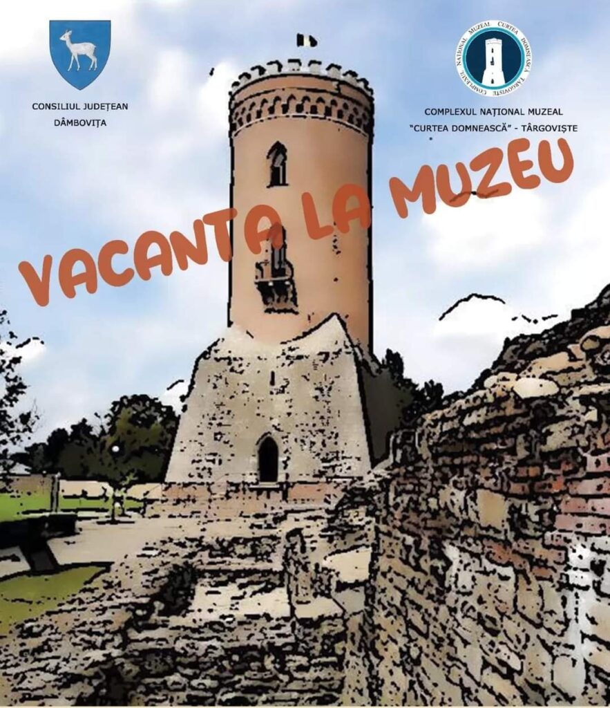 Programul Vacanță la muzeu, o săptămână plină. Programul Vacanță la muzeu, o săptămână plină, în perioada 5-9 august 2024, la Curtea Domnească -Turnul Chindiei Târgovişte, se vor derula următoarele ateliere: