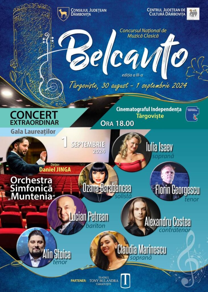Cea de-a III-a ediție a Festivalului–Concurs Național de Muzică Clasică „Belcanto” se încheie astăzi Cea de-a III-a ediție a Festivalului–Concurs Național de Muzică Clasică „Belcanto” se încheie astăzi, la Cinematograful