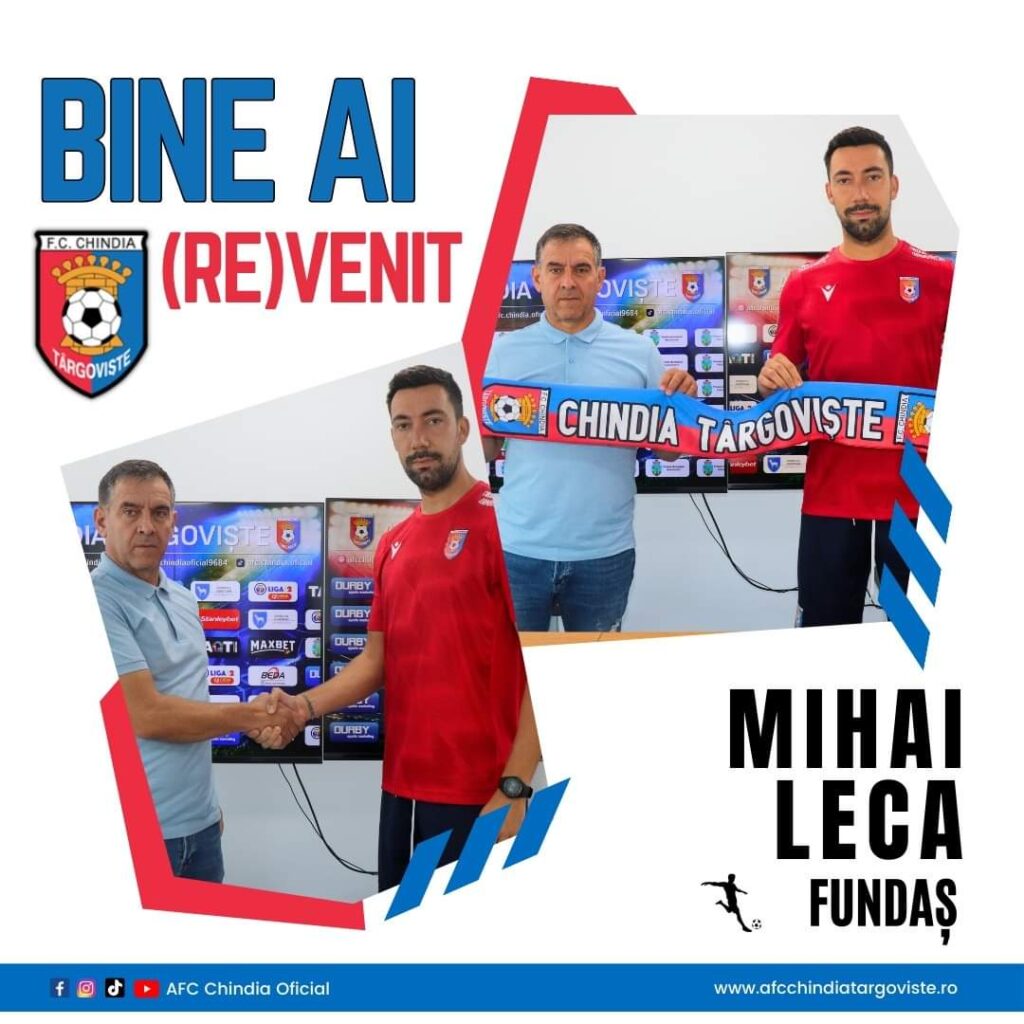 Mihai Leca, un fotbalist cu o bogată experiență în fotbalul românesc și internațional, revine în atenția publicului odată cu transferul său la echipa Chindia Târgoviște