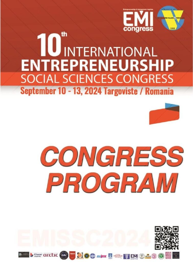 Universitatea "Valahia" din Târgoviște va găzdui cea de-a X-a ediție a Congresului Internațional EMI de Antreprenoriat și Științe Sociale, în parteneriat cu Institutul EMI din Republica Turcia