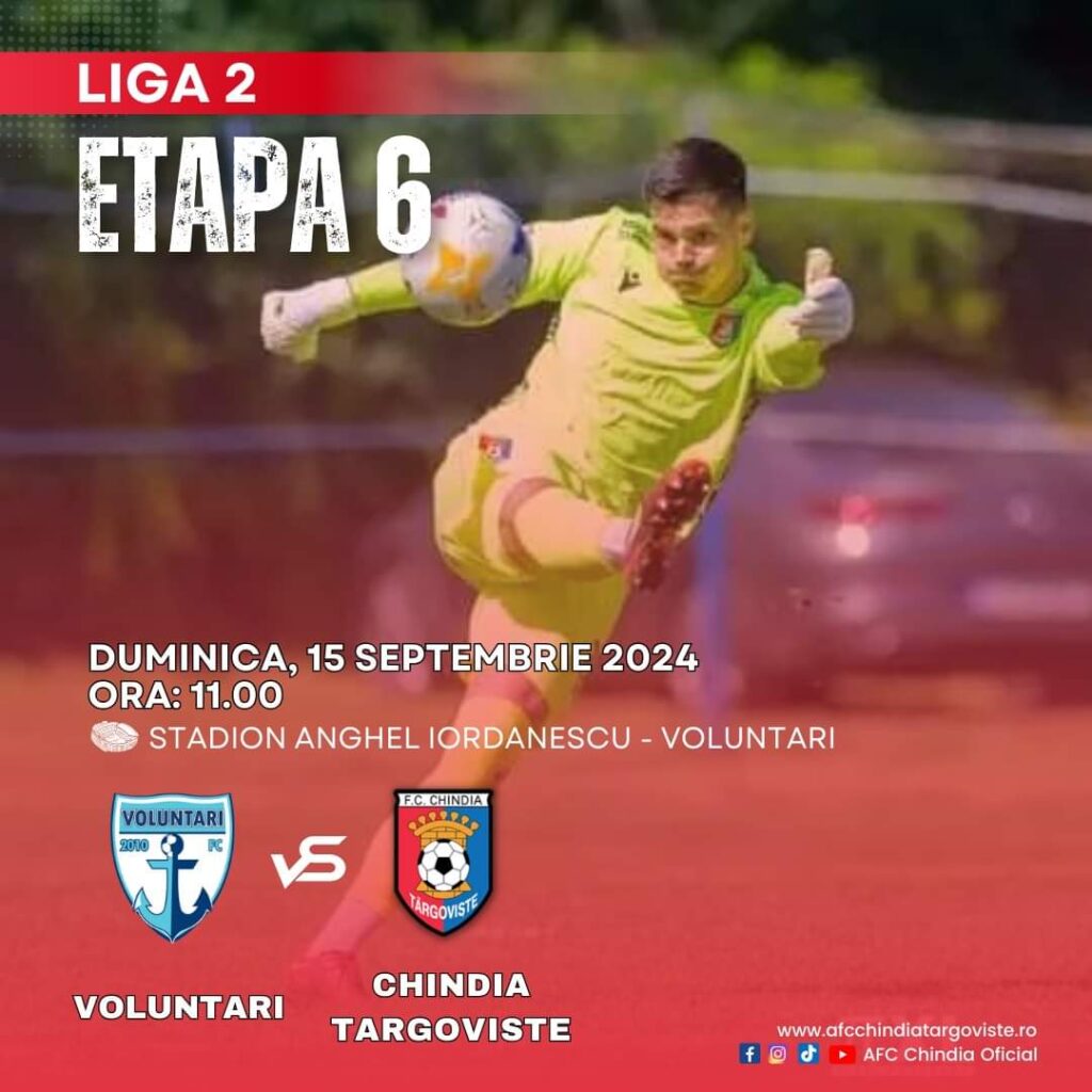 FC Voluntari și AFC Chindia Târgoviște sunt pregătite să ofere un spectacol fotbalistic de calitate în fața suporterilor lor.