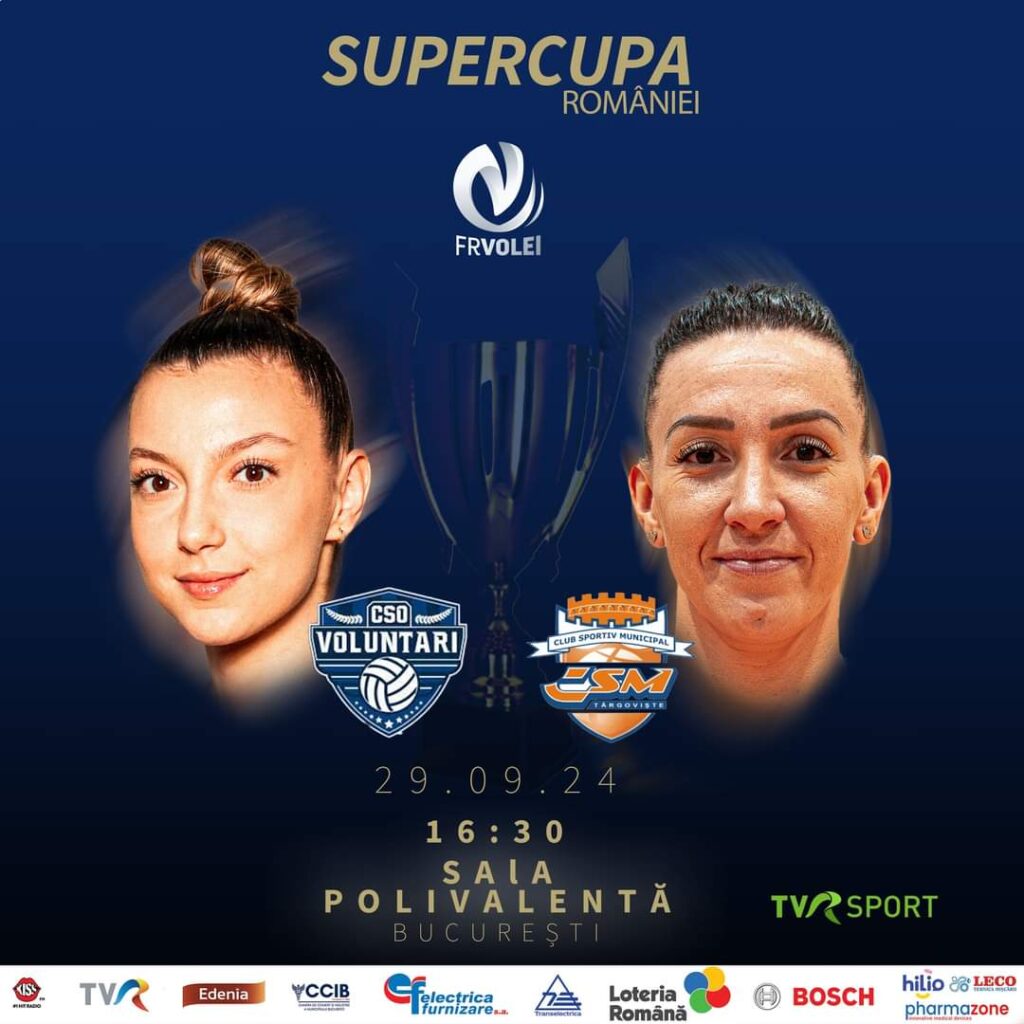 Supercupa României în Volei: CSO Voluntari - CSM Târgoviște, noul sezon al voleiului românesc promite să înceapă în forță, iar fanii sportului