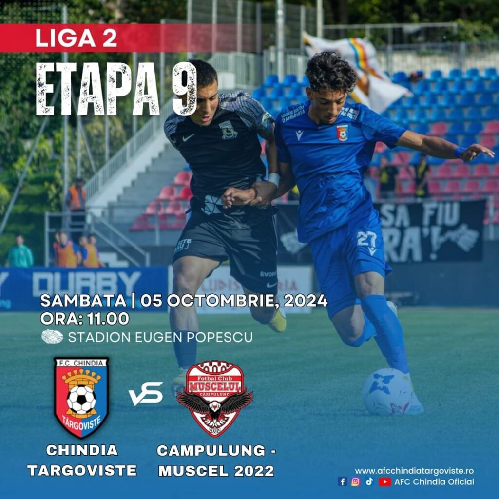 AFC Chindia Târgoviște și AFC Câmpulung - Muscel se pregătesc pentru un meci deosebit în cadrul etapei 9 a competiției lor.