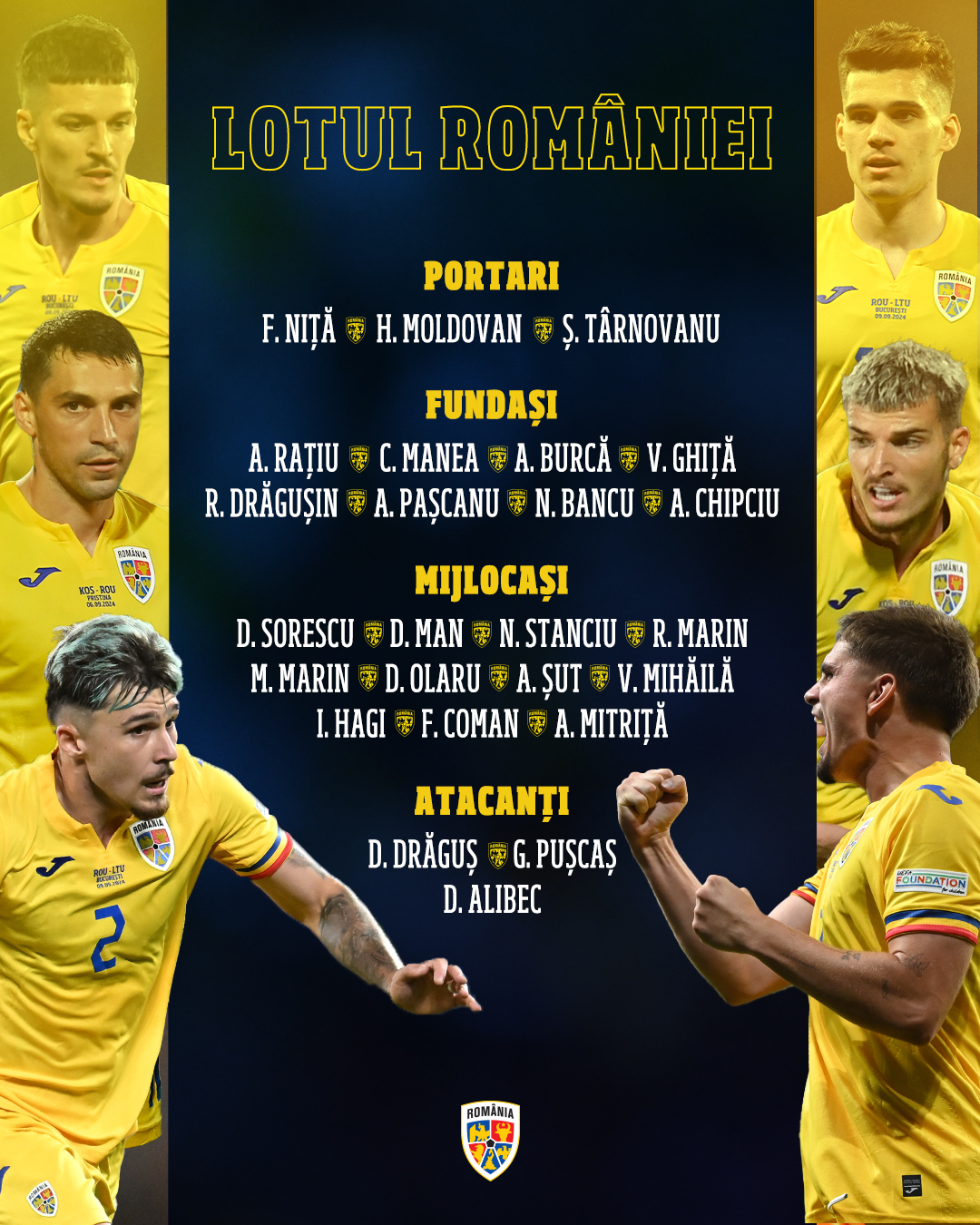 Echipa națională de fotbal a României se pregătește intens pentru meciurile din Liga Națiunilor împotriva Ciprului și Lituaniei.
