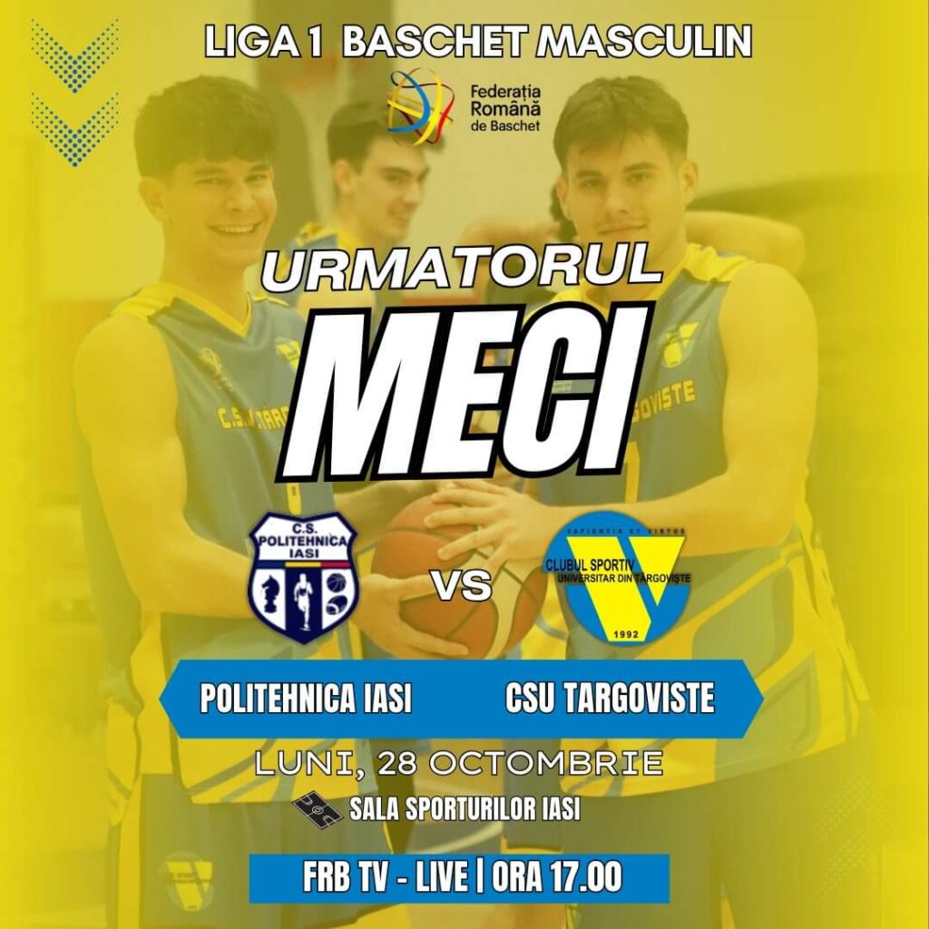 CSU Târgoviște are astăzi confruntare decisivă cu Politehnica Iași în Liga Națională de Baschet Masculin CSU Târgoviște se află în fața unei provocări importante în cadrul Ligii Naționale de Baschet Masculin, pregătindu-se să înfrunte echipa