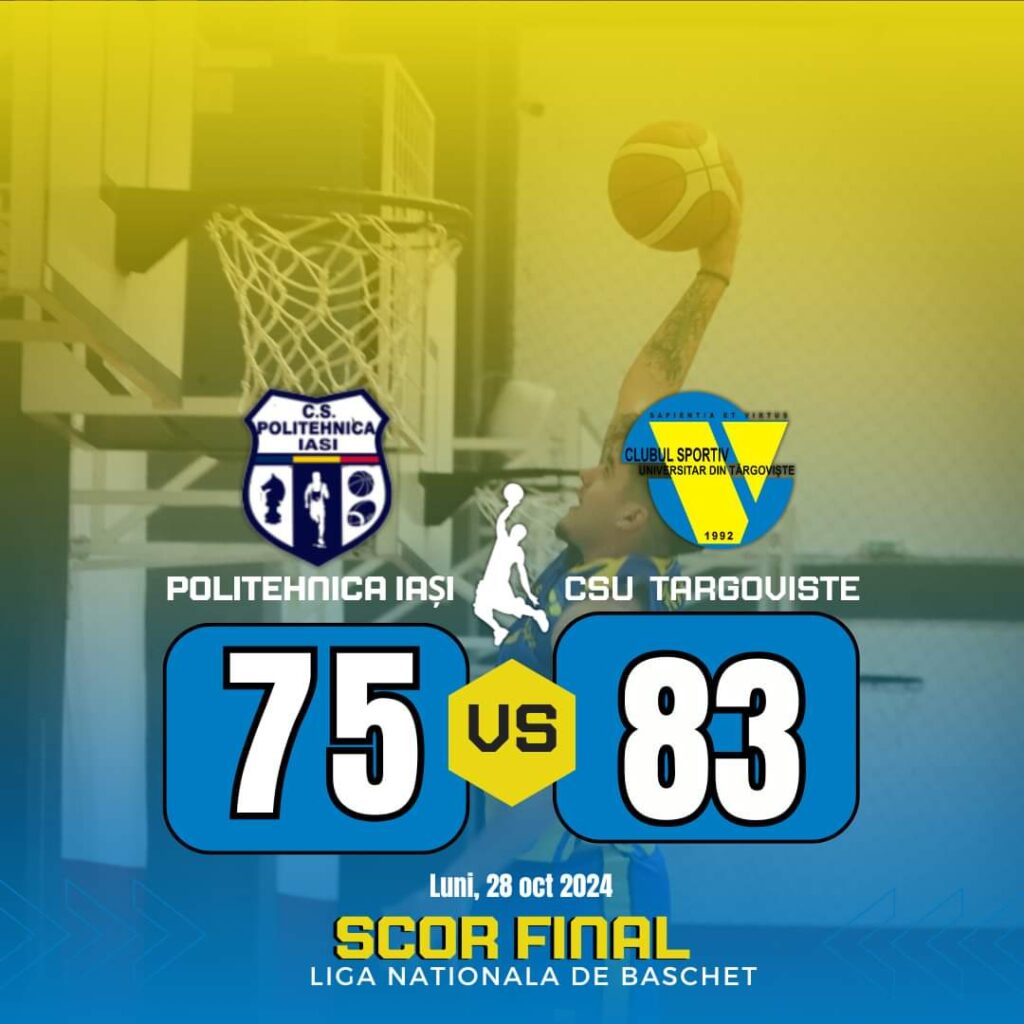 CSU Târgoviște obține o victorie impresionantă în fața CS Politehnica Iași