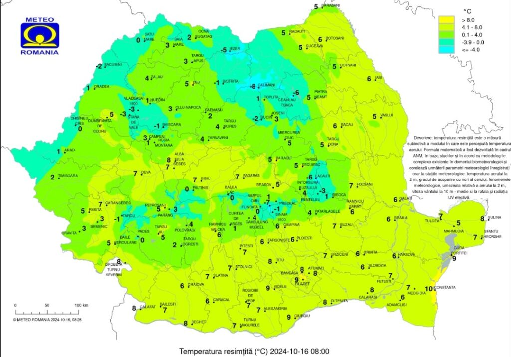 INFORMARE METEO, începând de astăzi, 16 octombrie 2024, vremea va suferi o răcire semnificativă în regiunile sudice și sud-vestice
