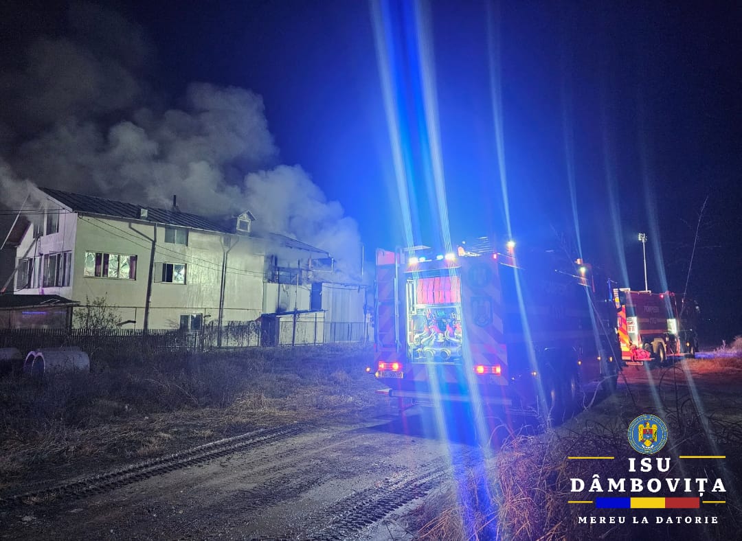Incendiu devastator în Valea Voievozilor: Pompierii s-au luptat cu flăcările și au salvat  o viață,duminică seară, în jurul orei 20:05