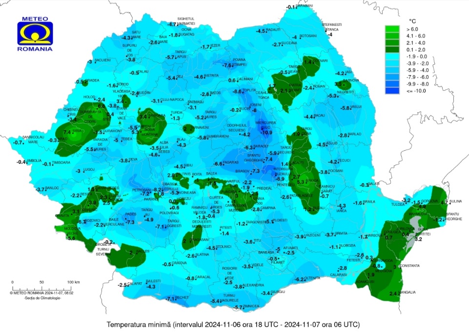 Vine iarna! Pe 7 noiembrie, România a fost martora unei dimineți răcoroase, cu temperaturi ce au atins pragul înghețului.