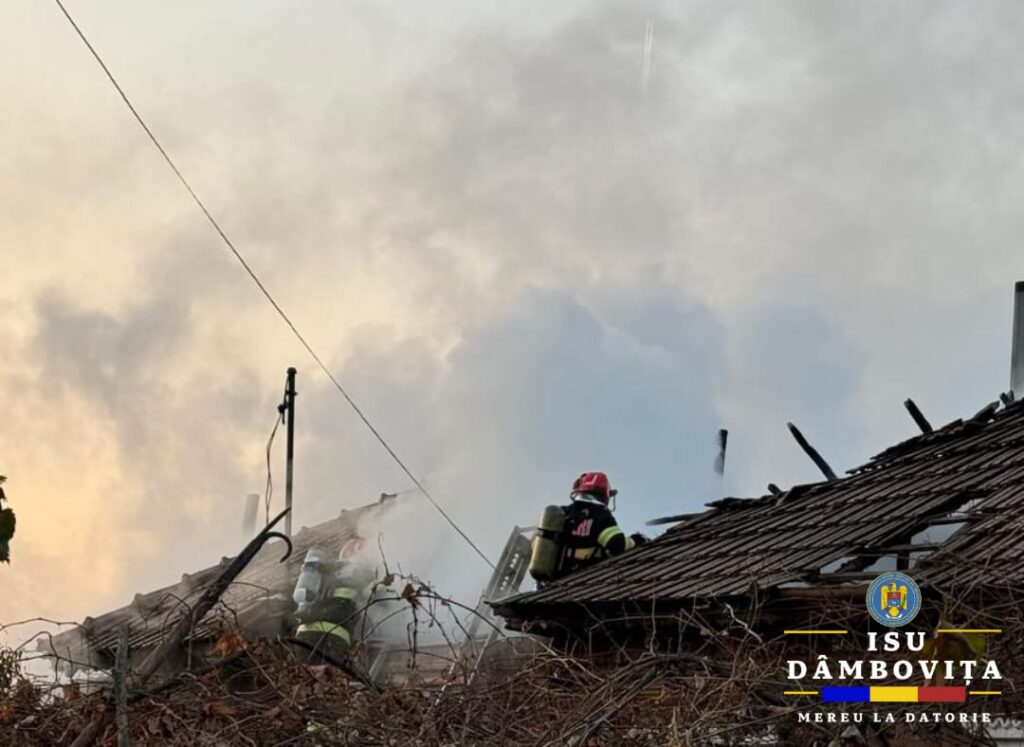 Incendiu izbucnit la o locuință din localitatea Mircea Vodă, acesta  a fost stins rapid de echipele de pompieri din Titu.