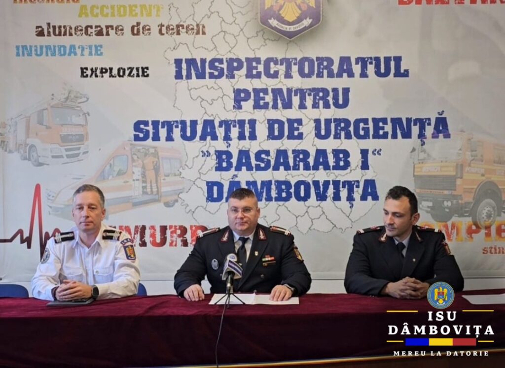 La ISU „Basarab I” Dâmbovița a avut loc o conferință de presă cu tema „Măsuri de prevenire pentru sezonul rece și analiza s