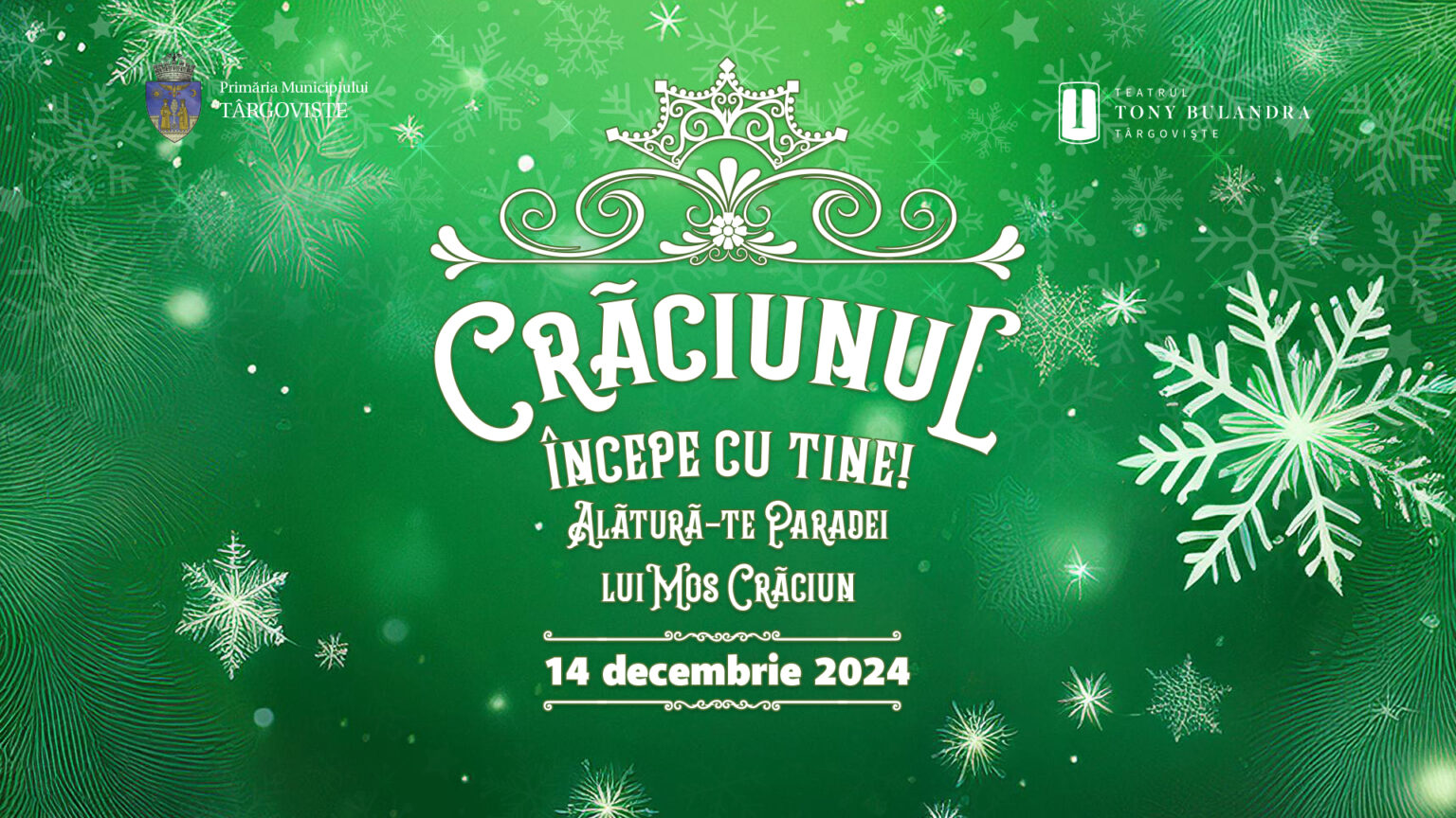 „Crăciunul începe cu tine!” – Vino la Parada lui Moș Crăciun în Târgoviște! Târgoviște se pregătește să intre în atmosfera magică a sărbătorilor de iarnă cu Parada lui Moș Crăciun, un eveniment de neuitat care va aduce bucurie și voie bună pentru întreaga comunitate!