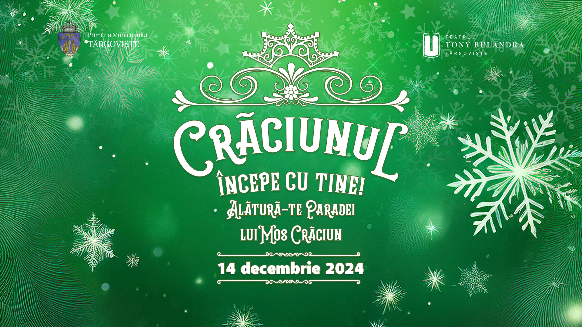 Târgoviște se pregătește să intre în atmosfera magică a sărbătorilor de iarnă cu Parada lui Moș Crăciun, un eveniment de neuitat care va aduce bucurie și voie bună pentru întreaga comunitate!