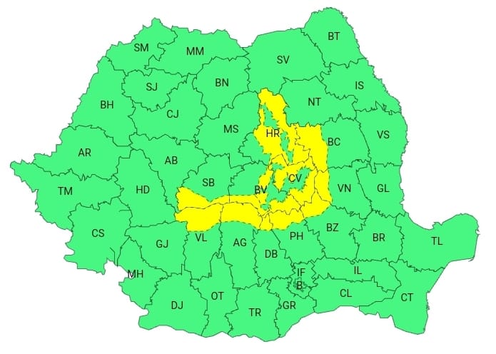 Salvamont Dâmbovița atrage atenția tuturor turiștilor care doresc să ajungă astăzi la Sfinx să fie extrem de precauți, deoarece zona montană se află sub Cod Galben de ninsoare.