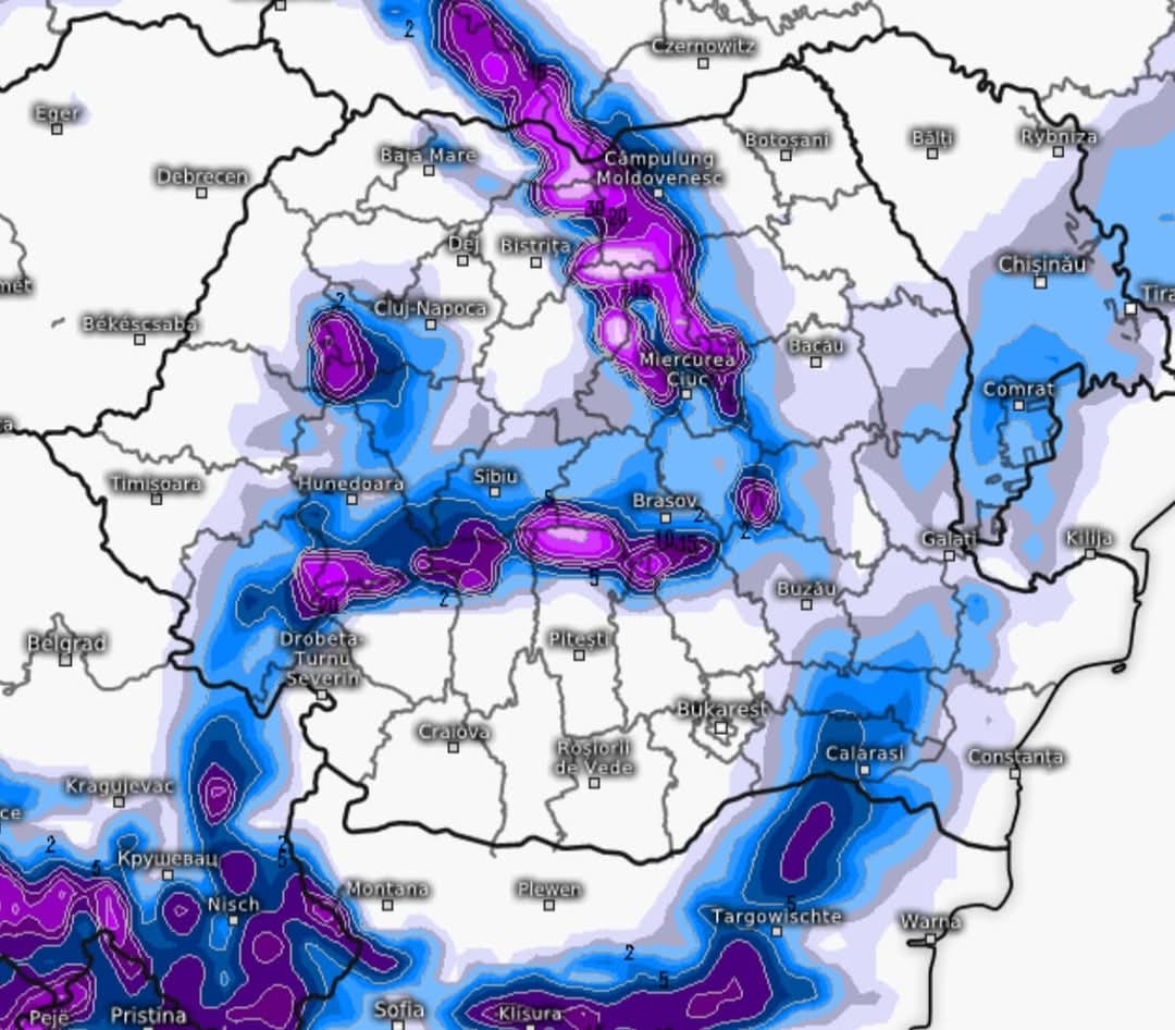 ALERTĂ METEO: Din această după-amiază, vremea se schimbă radical și în județul Dâmbovița.Ploi, lapoviță și ninsori, mare atenție.