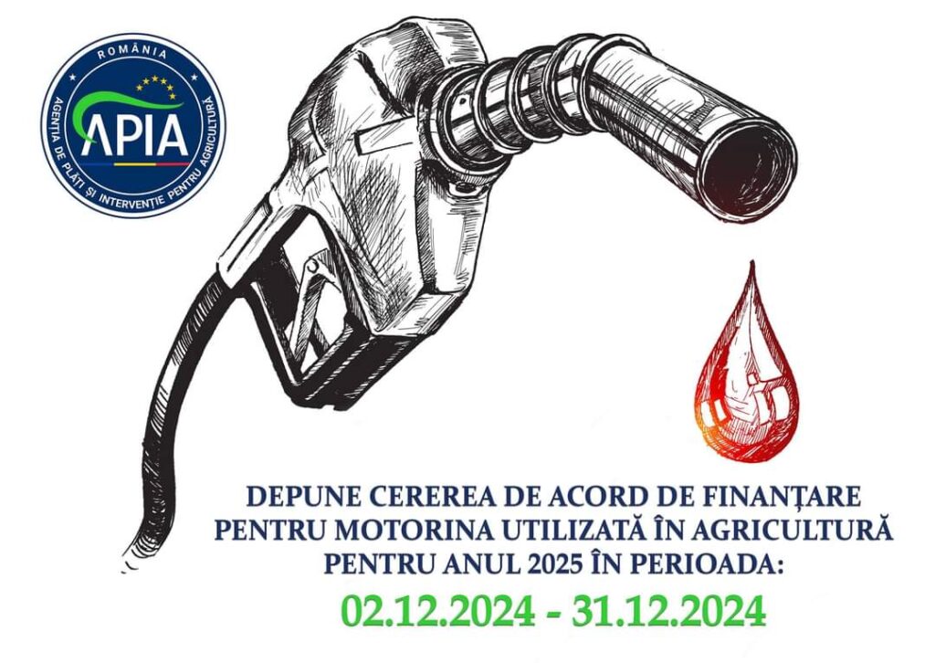 Fermierii dâmbovițeni pot depune cereri pentru reducerea accizei la motorină în 2025