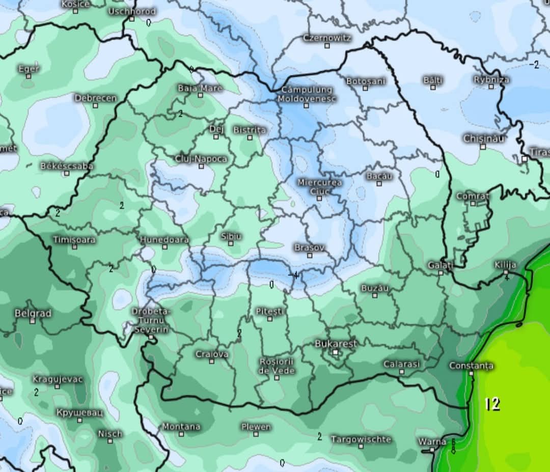 Moș Nicolae își scutură barba: Lapoviță și ninsoarea sunt în drum spre Târgoviște și tot județul Dâmbovița , potrivit meteorologilor