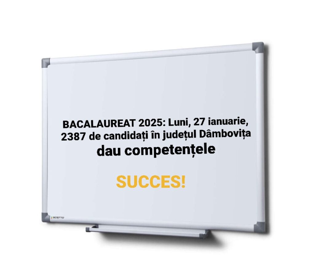 Bacalaureat 2025 începe luni, 27 ianuarie. Inspectoratul Școlar Județean Dâmbovița anunță că, în perioada 27 ianuarie - 7 februarie 2025, 2384 de candidați