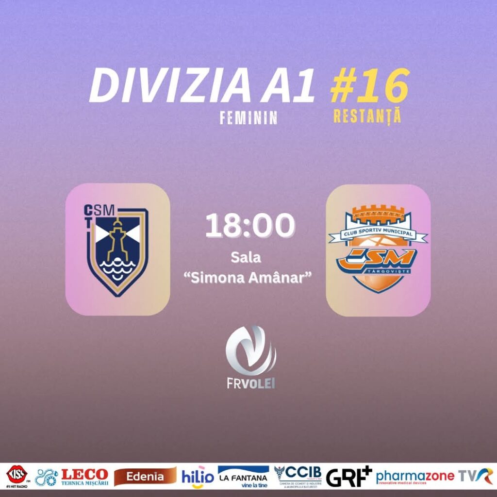 CSM Constanța și CSM Târgoviște deschid 2025 cu un meci crucial în Divizia A1 feminină de volei.