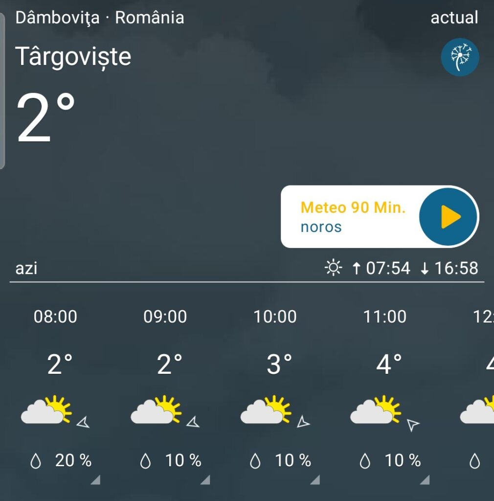 Prognoza meteo pentru 11 ianuarie 2025, vremea s-a răcit considerabil în noaptea de 11 ianuarie, iar prognoza meteo indică un weekend cu fenomene meteorologice specifice sezonului rece.