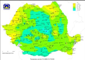 Maxima zilei de 11 grade Celsius: Târgoviște se bucură de o zi de iarnă blândă. Marți, 7 ianuarie 2025, temperaturile