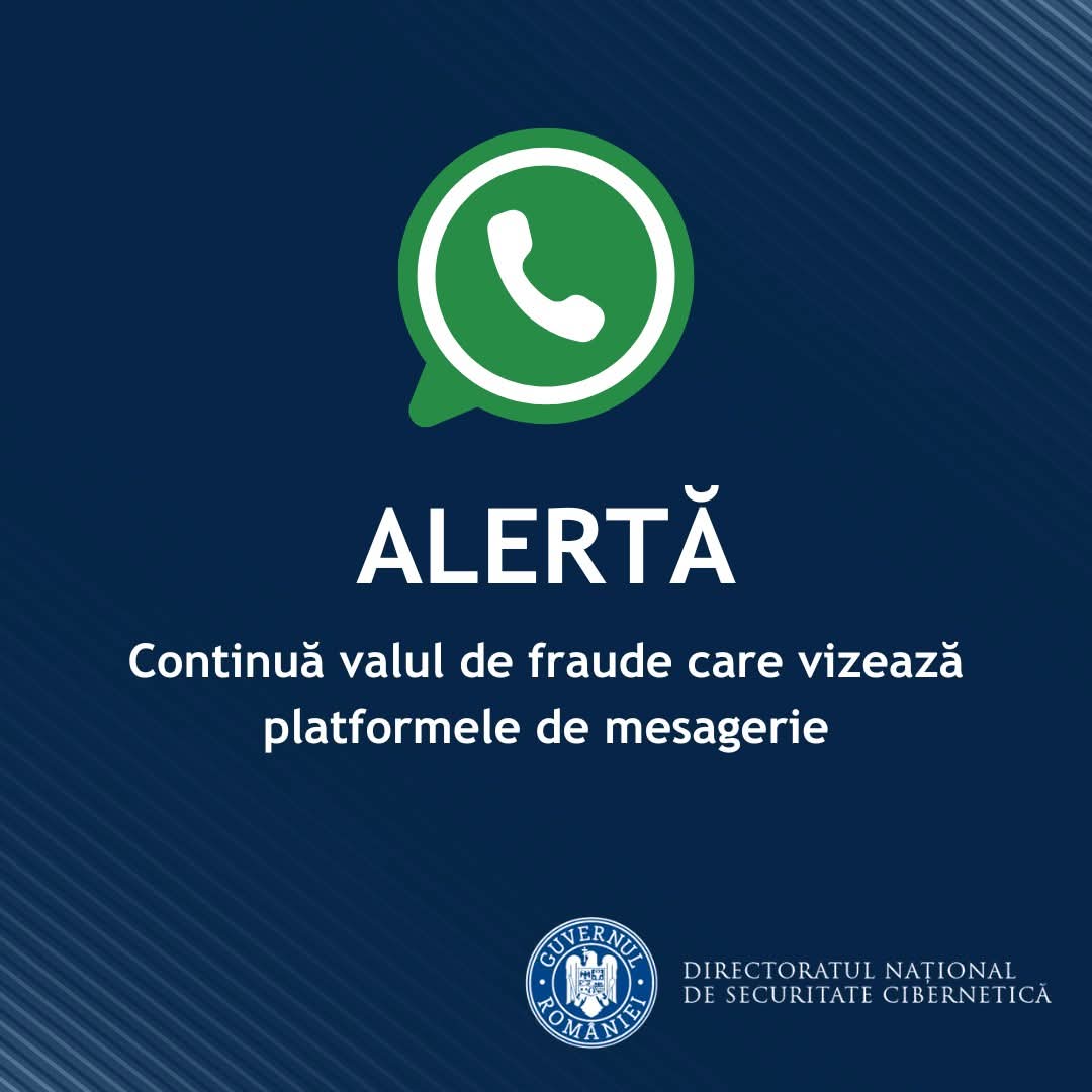 Alertă cibernetică, în ultimele zile s-au intensificat atacurile cibernetice care vizează utilizatorii români de platforme de mesagerie instantă, precum WhatsApp,