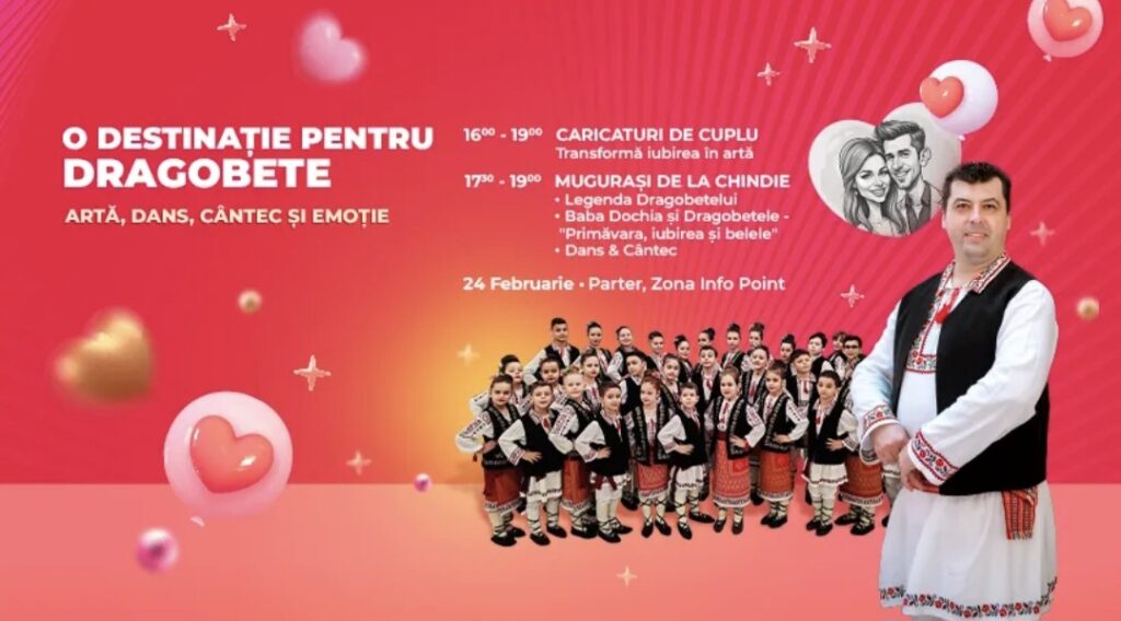 Dragobetele prinde viață la Dâmbovița Mall.Pe 24 februarie, Dâmbovița Mall devine locul perfect pentru a sărbători Dragobetele într-un mod autentic românesc! Împreună cu cei dragi, te invităm să trăiești o experiență plină de emoție, tradiție și energie pozitivă.