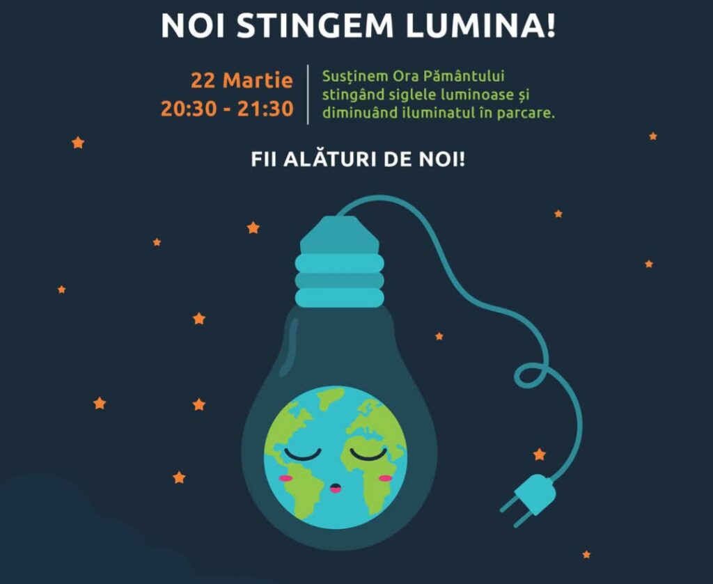 Ora Pământului 2025! Pe 22 martie, între orele 20:30 și 21:30, milioane de oameni din întreaga lume se vor alătura evenimentului global Ora Pământului,