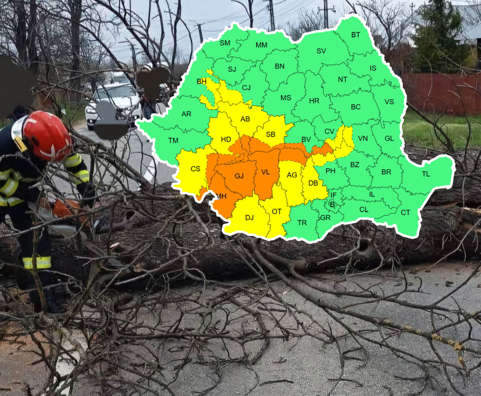 Județul Dâmbovița se află sub INFORMARE METEOROLOGICĂ până  astăzi, 29 martie, ora 23:00, cu fenomene meteorologice extreme