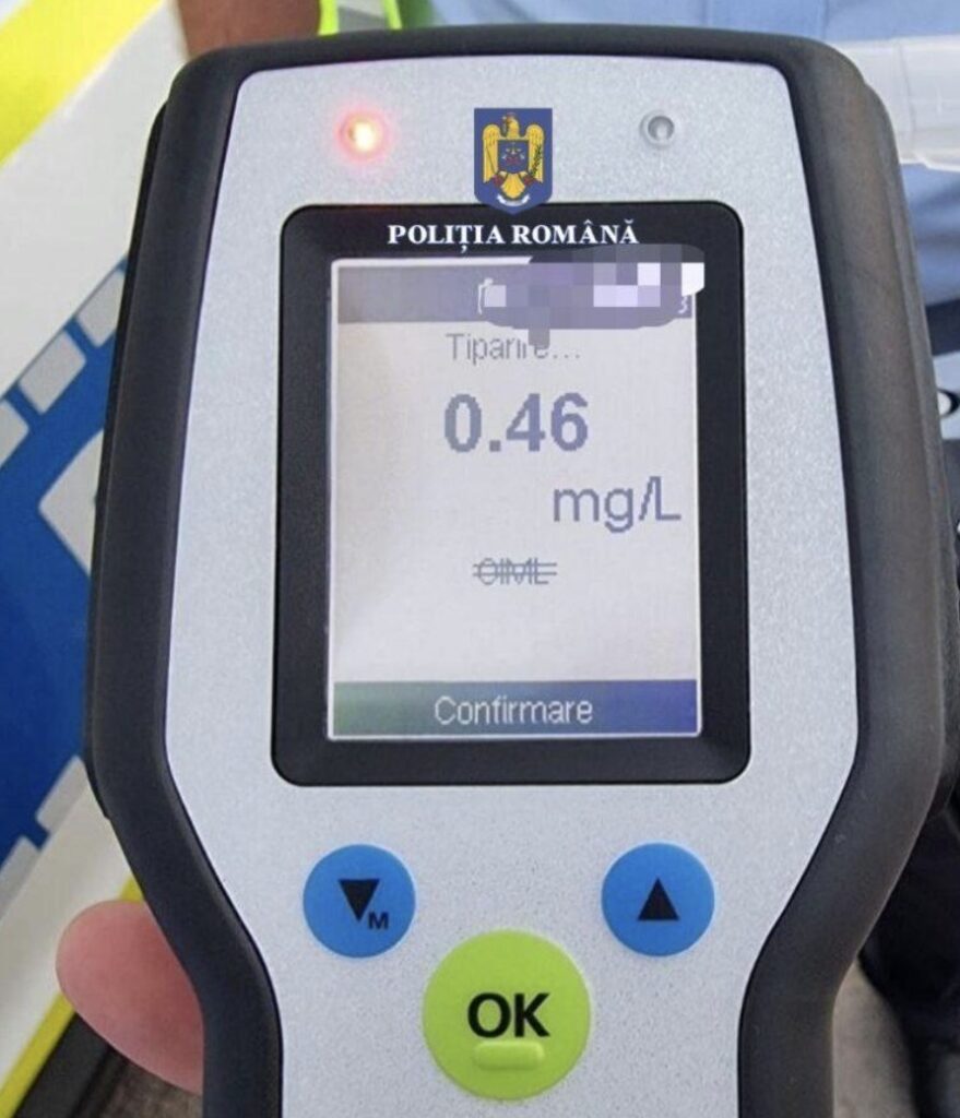 Tânăr din Mănești, prins de polițiști conducând sub influența alcoolului în Dragomirești.