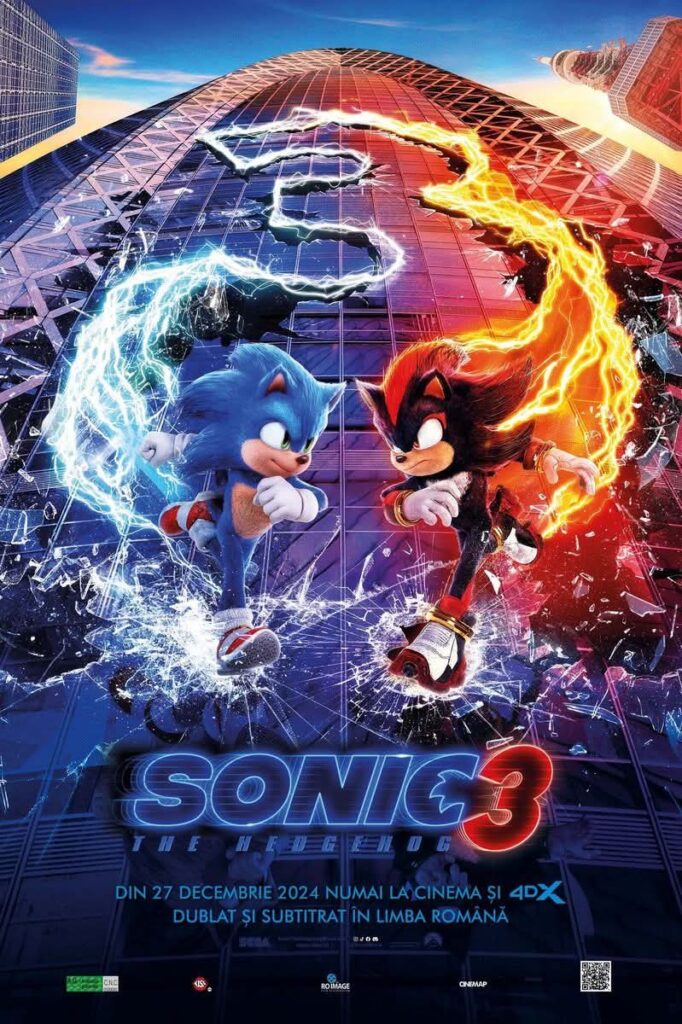 Ultima oportunitate de a viziona Sonic 3 la Cinema Independența din Târgoviște! Iubitorii de filme de animație și aventuri pau acum o ultimă șansă să vadă Sonic 3 pe marele ecran! Duminică, 2 martie, de la ora 15:00
