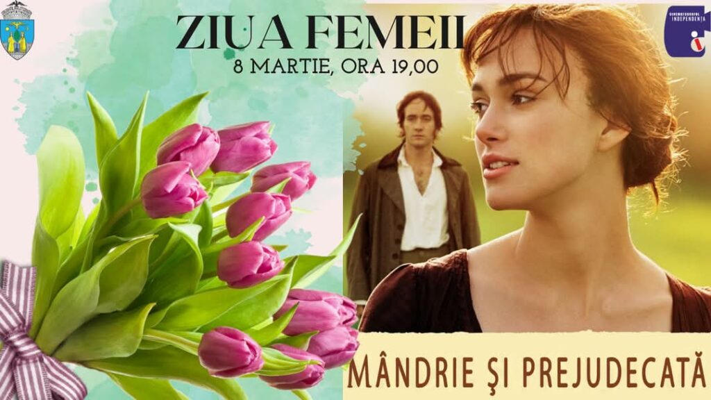 În 8 martie, sărbătoriți ziua femeilor într-un mod deosebit la Cinema Independența din Târgoviște! Într-o atmosferă romantică și rafinată, vă invităm să vizionați un clasic al cinematografiei, „Mândrie și Prejudecată” (2005), o ecranizare excepțională a celebrului roman al lui Jane Austen.