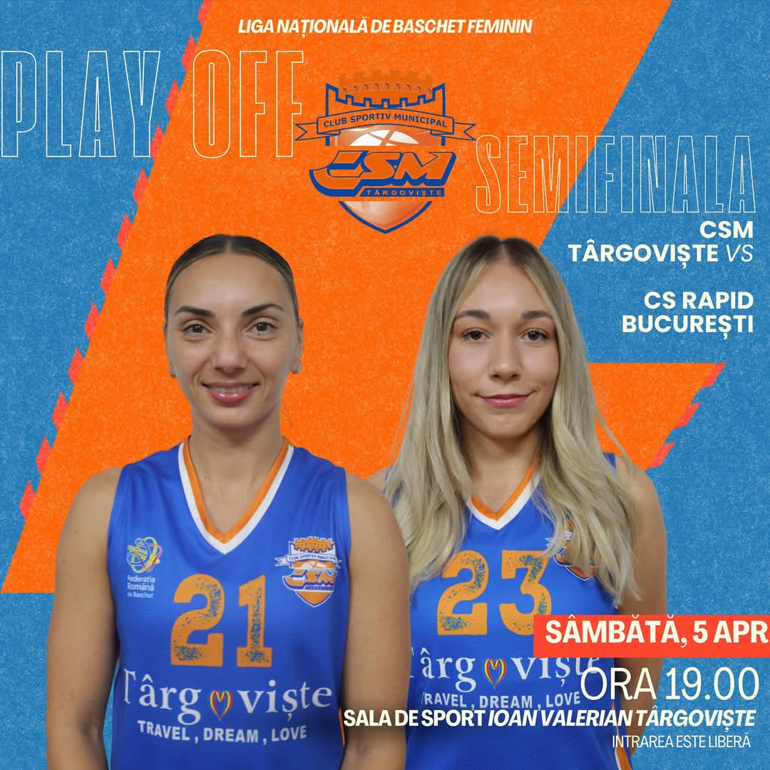 Astăzi, meci important la Târgoviște: CSM Târgoviște întâlnește CS Rapid București.