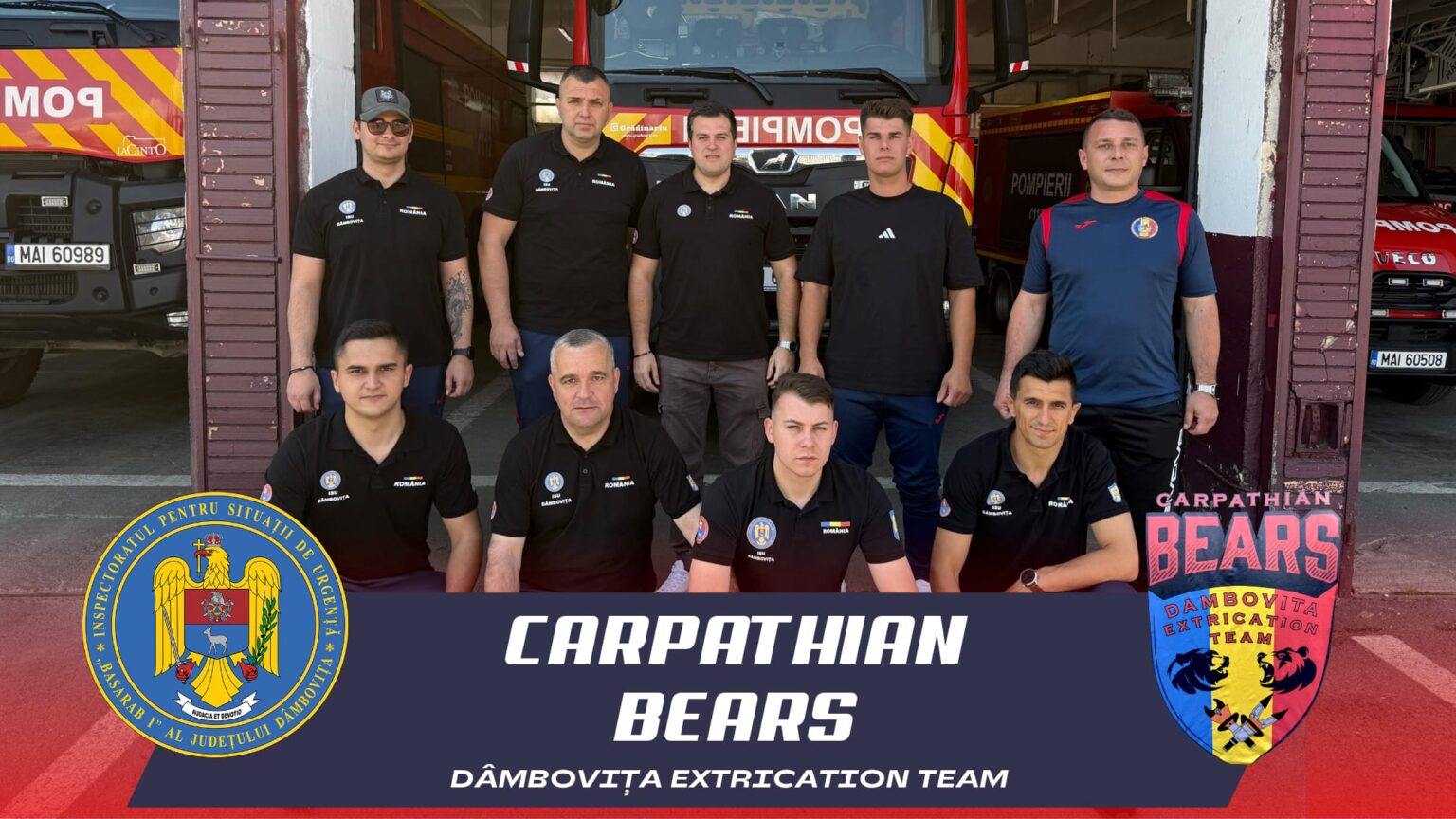 Carpathian Bears Dâmbovița, eroii din teren, în competiție națională! Carpathian Bears Dâmbovița, eroii din teren, pompierii dâmbovițeni scriu, din nou, o poveste de curaj și profesionalism! Echipa „Carpathian Bears Dâmbovița Extrication Team”, formată din salvatori ai Inspectoratului pentru Situații de Urgență „Basarab I” Dâmbovița, reprezintă cu onoare județul la faza zonală a Competiției Naționale de Descarcerare și Prim Ajutor Calificat, organizată la Călărași.