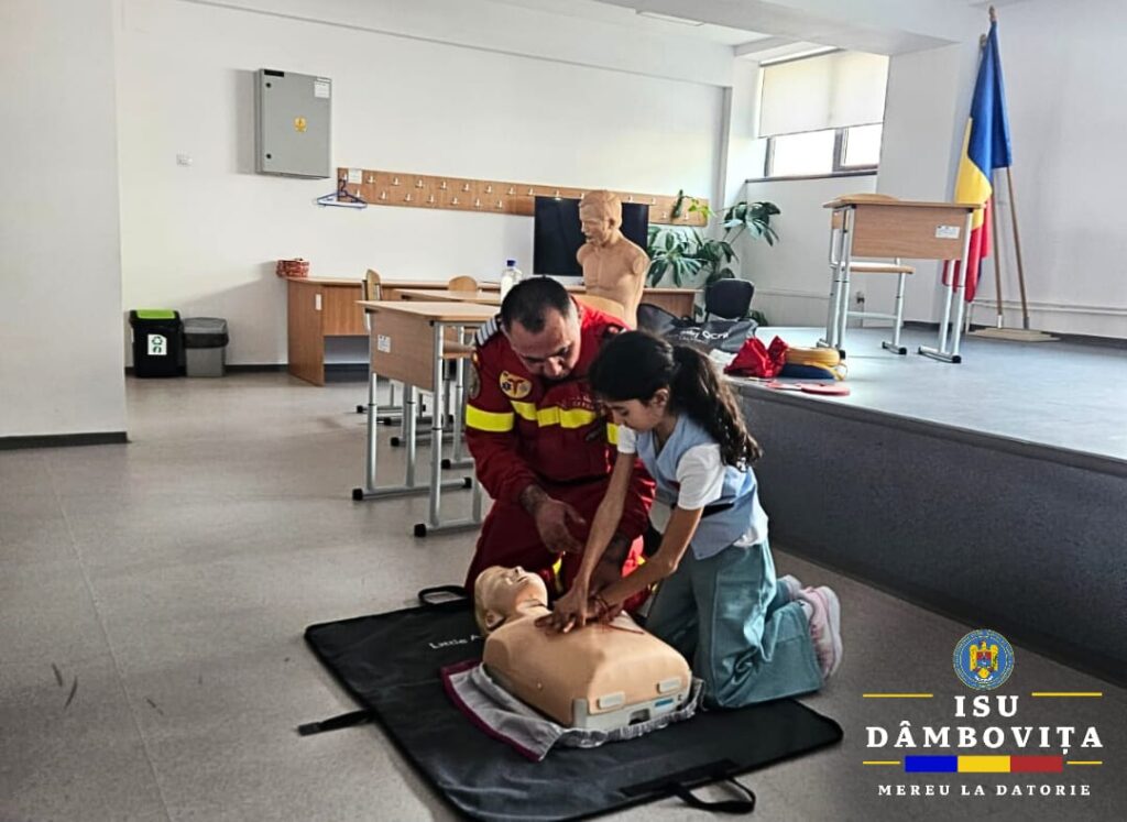 ISU „Basarab I” al județului Dâmbovița continuă activ implicarea în campania de educație preventivă, prin sesiuni de formare în acordarea primului ajutor