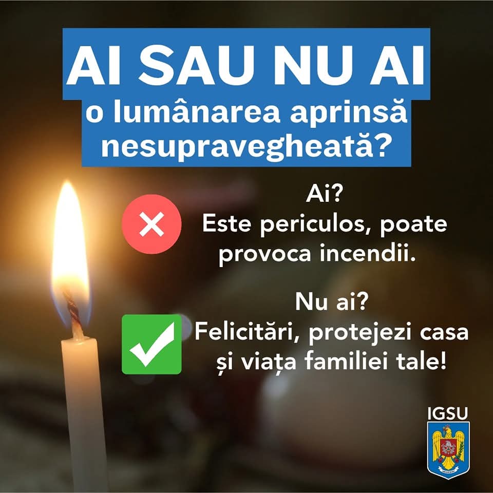 ISU Dâmbovița avertizează!În apropierea Sărbătorilor Pascale, Inspectoratul pentru Situații de Urgență „Basarab I” al județului Dâmbovița atrage atenția