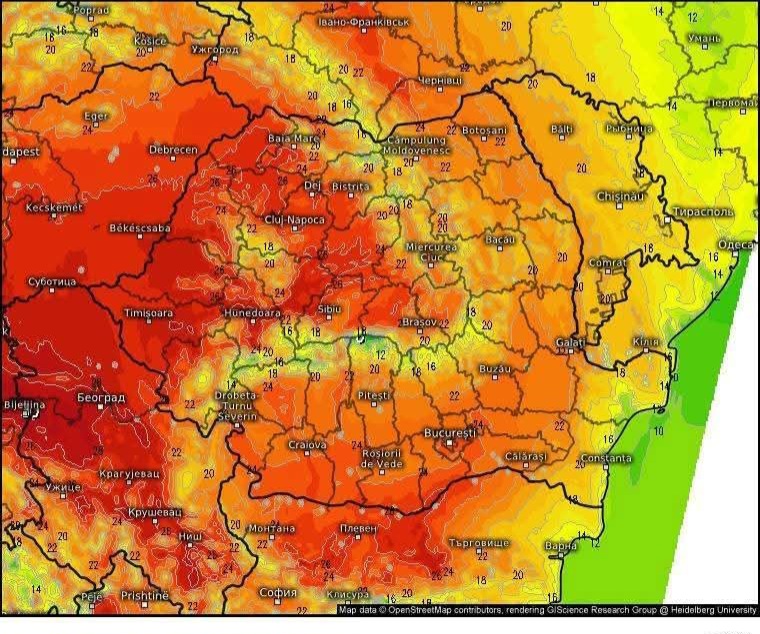NU ESTE DE GLUMĂ, valul de căldurăa lovit România în această săptămână, iar meteorologii anunță și prezența prafului saharian în atmosferă