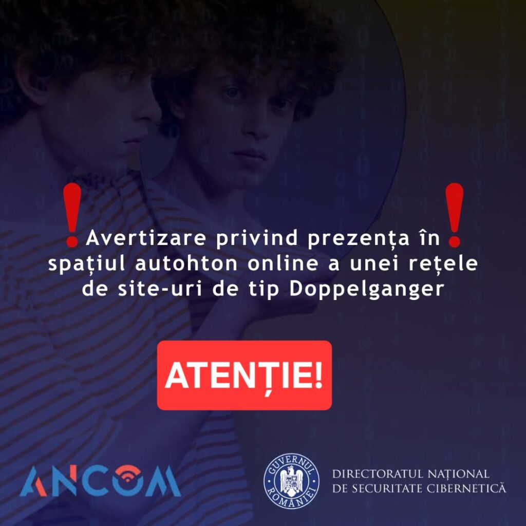 Avertizare ANCOM: Rețea de site-uri false răspândește dezinformare online Avertizare ANCOM: Rețea de site-uri false răspândește dezinformare online