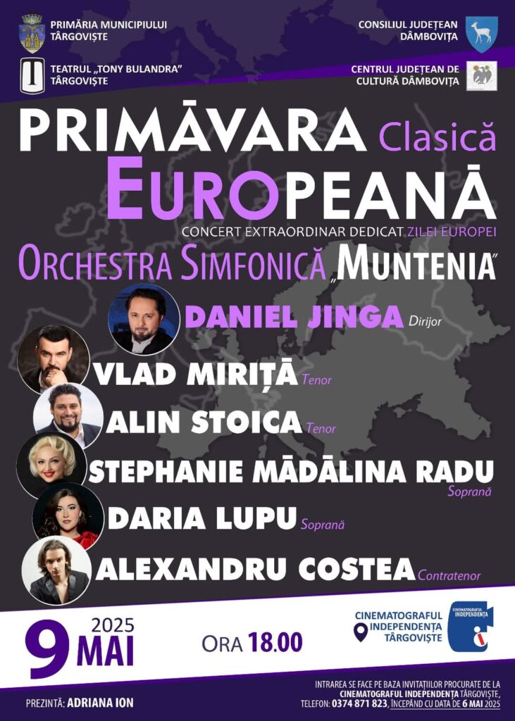 Concert special de muzică clasică la Târgoviște: Primăvara Clasică Europeană