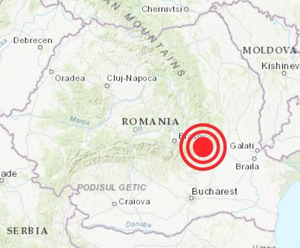 Cutremur cu magnitudinea 4,4 în zona Vrancea, duminică seară 