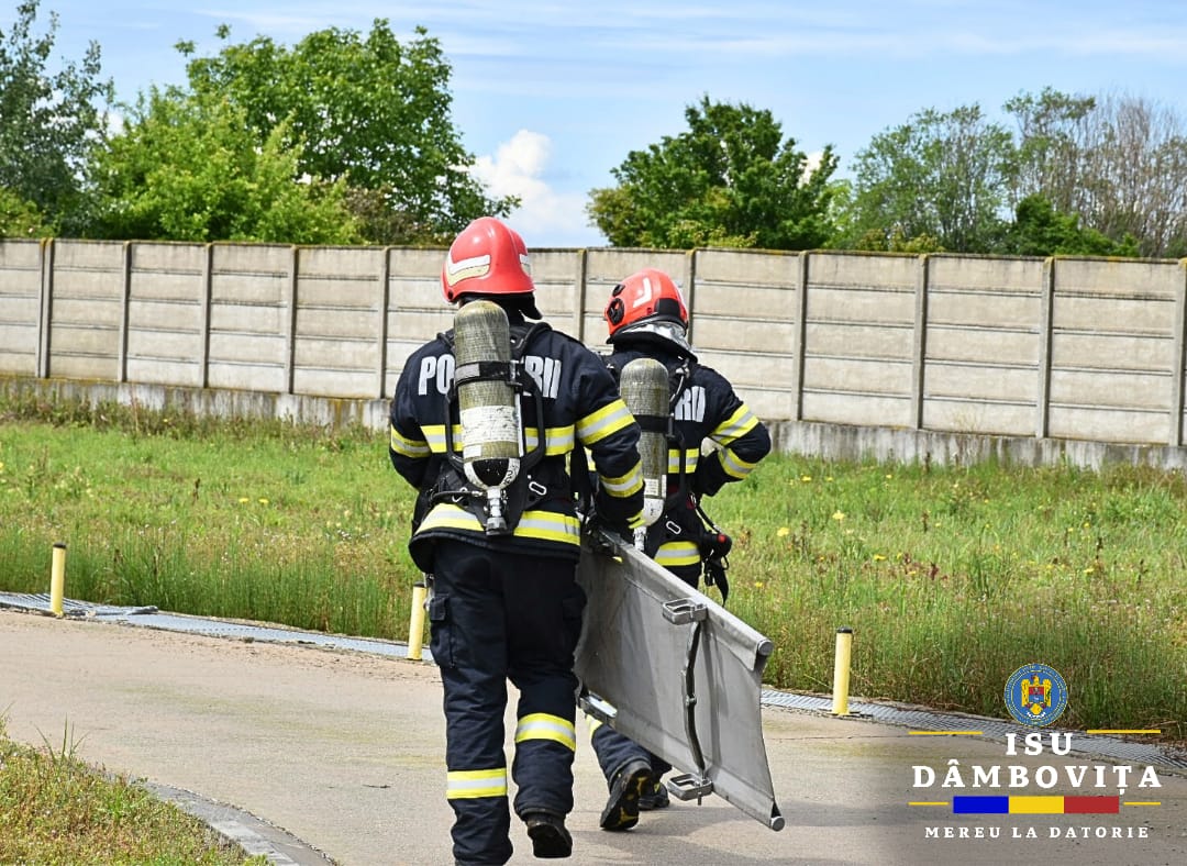 Exercițiu de amploare în comuna Conțești: Inspectoratul pentru Situații de Urgență „Basarab I” testează Planul de Urgență Externă