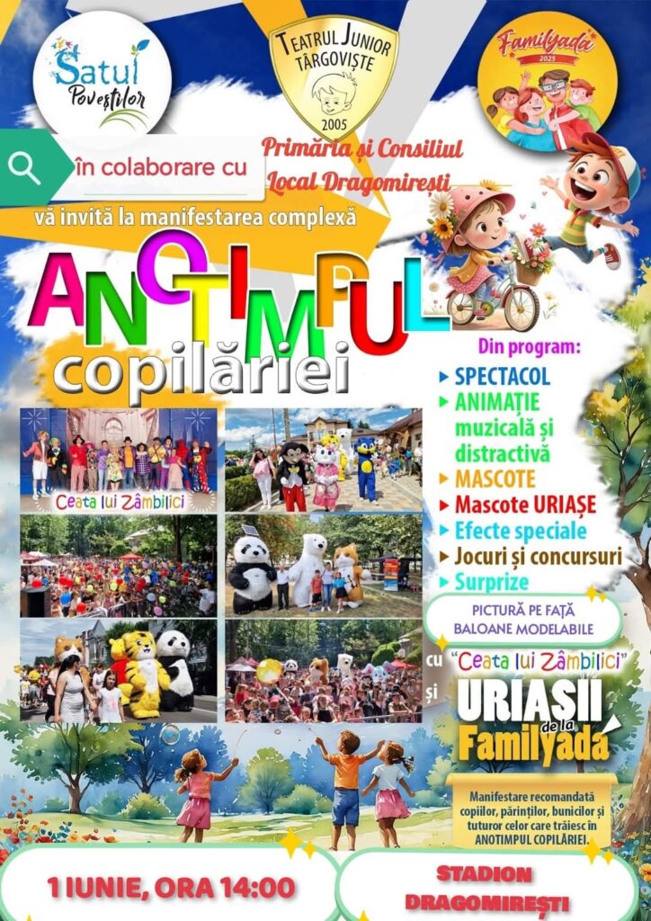 La Dragomirești,  1 iunie plin de zâmbete și surprize pentru cei mici La Dragomirești,  1 iunie plin de zâmbete și surprize pentru cei mici
