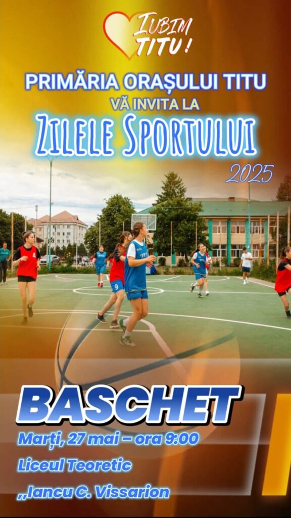 Titu devine capitala sportului în perioada 26–28 mai! Încep Zilele Sportului 2025