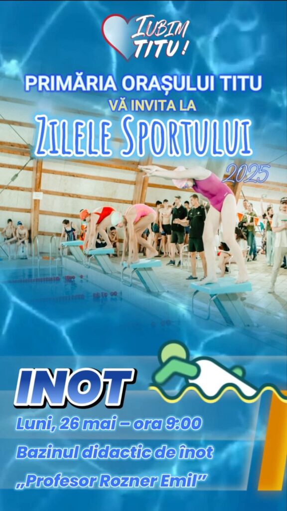 Titu devine capitala sportului în perioada 26–28 mai! Încep Zilele Sportului 2025